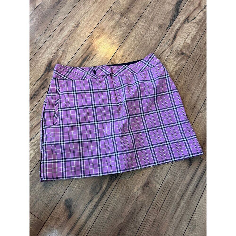 Bette & Court Sz 10 womens plaid golf skort